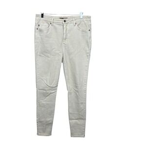 Judy Blue Jeans Womens 15/32 Tan Khaki Garment Dyed Slim Straight Stretch